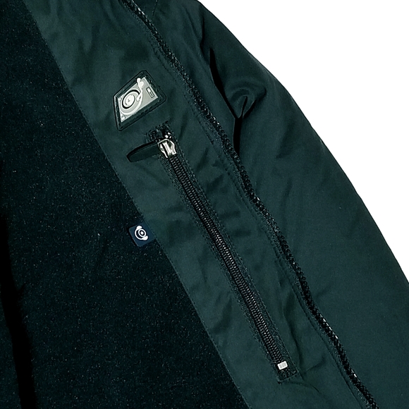 Champion Vintage 00s Mens Fleece Lined Jacket With Phone Pocket Black Medium New - Picture 6 of 13